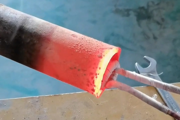 超音频铁棒加热测试，使用棒料加热退火回火工艺